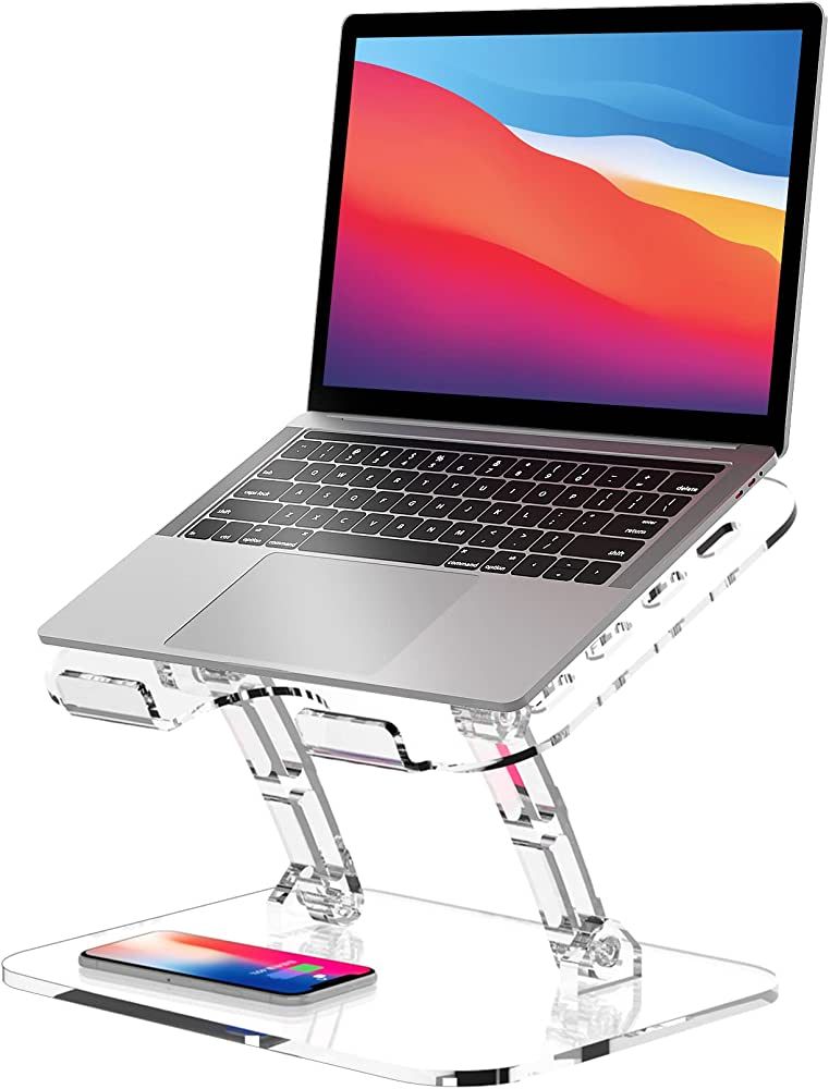 Lpoake Adjustable Foldable Laptop Stand, Portable Ergonomic Computer Stand for Laptop, Compatible... | Amazon (US)