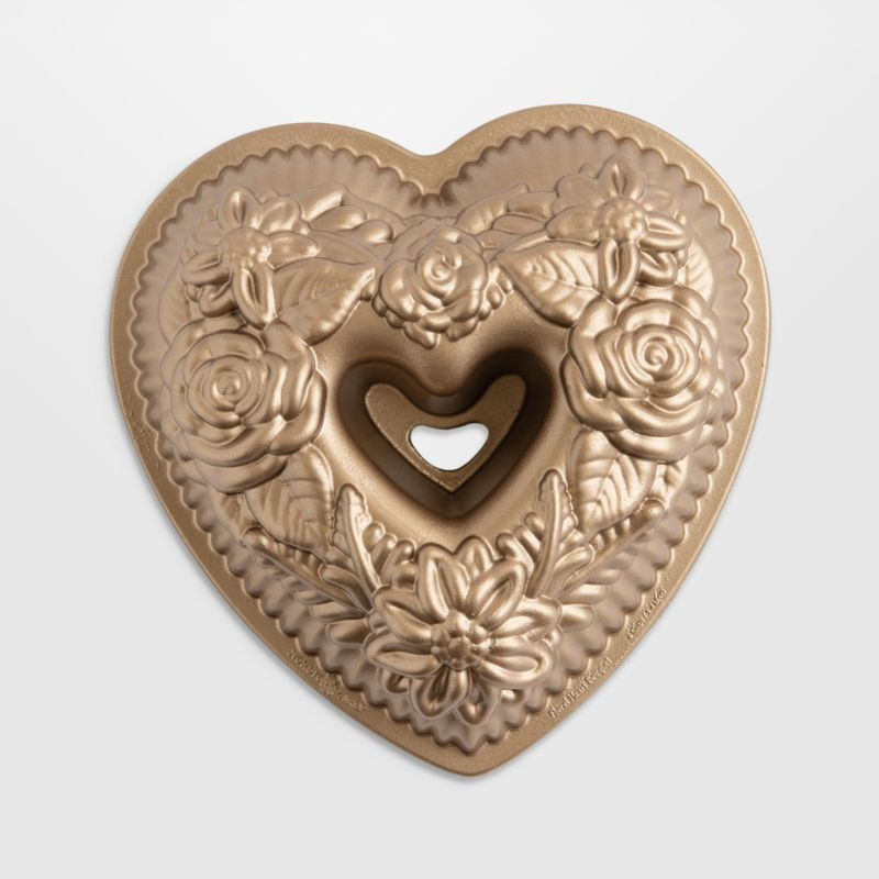 Nordic Ware Floral Heart Bundt Pan | Crate & Barrel | Crate & Barrel