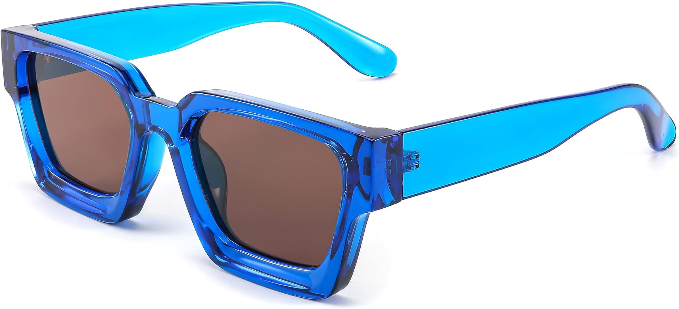 FEISEDY Retro 90s Square Sunglasses for Women Men Trendy Chunky Rectangle Sunglasses UV400 Protec... | Amazon (US)