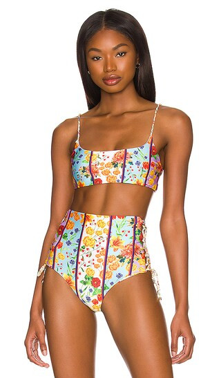 Aya Bouk Bikini Top in Multicolor | Revolve Clothing (Global)