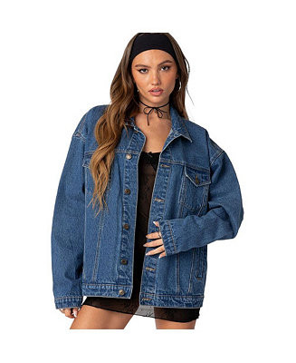 Women's Dalia oversized denim jacket - Macy's | Macy's