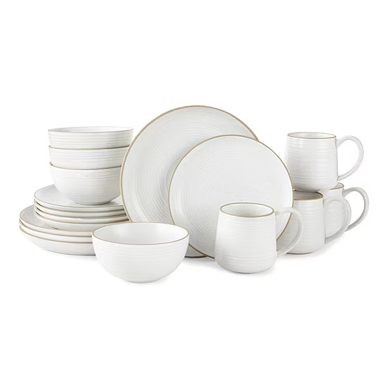 Linden Street Harper 16-pc. Stoneware Dinnerware Set | JCPenney