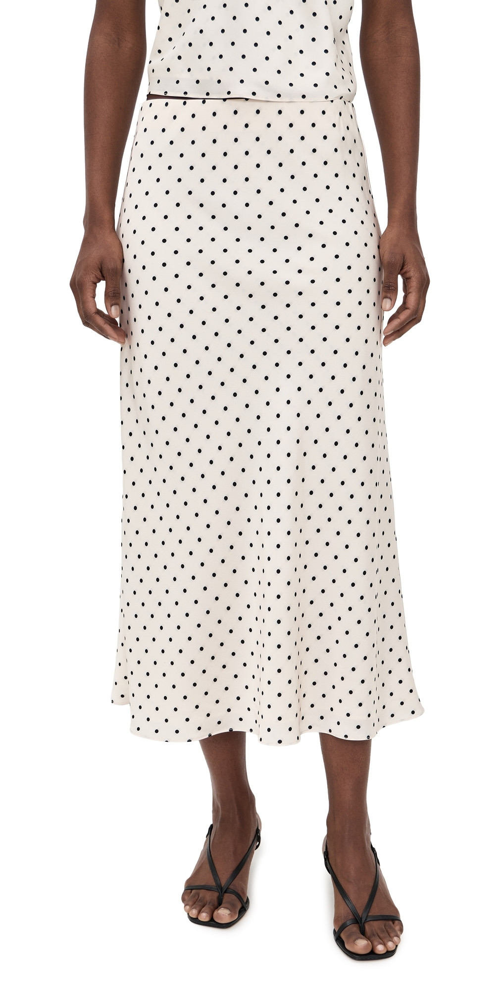 Joe's Jeans The Ines Midi Skirt Ecru Polka Dot M | Shopbop