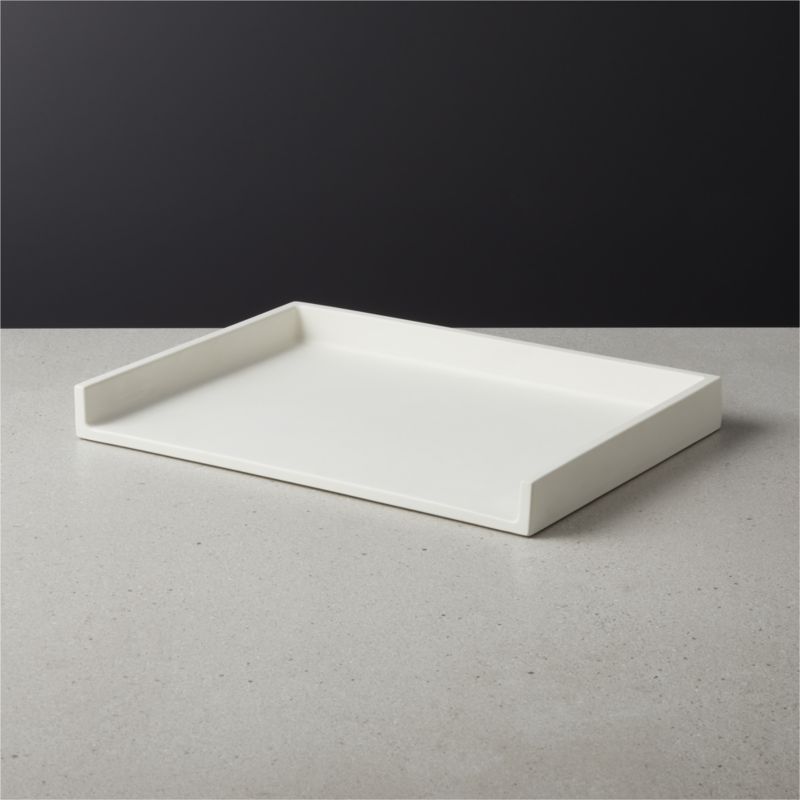 Cement White Letter Tray | CB2 | CB2