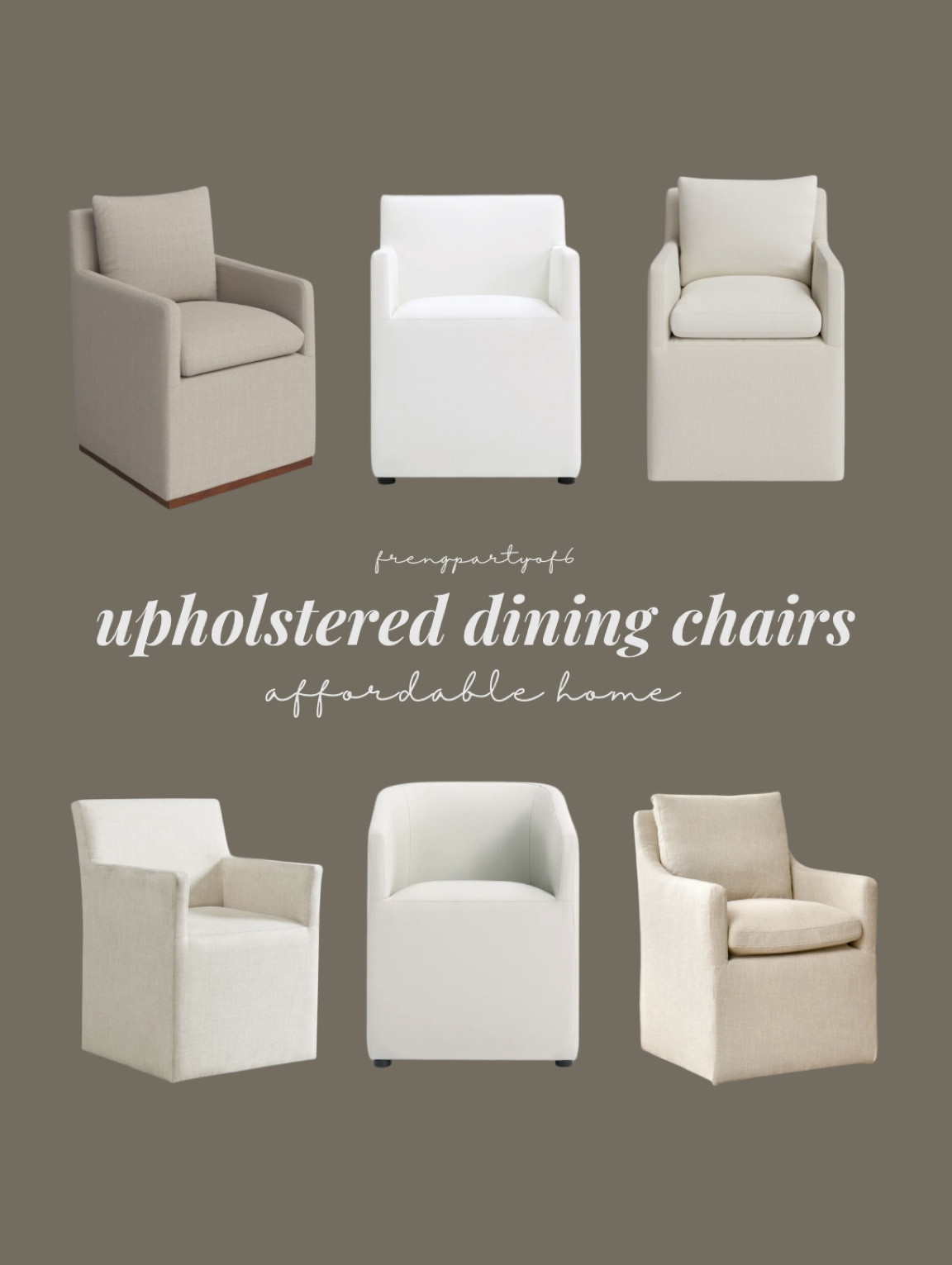 Affordable upholstered dining chairs

#LTKsalealert #LTKstyletip #LTKhome