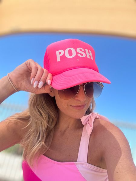 Posh for pool days. Posh hat from Nickel & Suede. Use code keely_gilbert5 for $15 off orders over $35 

Trucker hat
Pool style 

#LTKSeasonal #LTKSwim #LTKActive