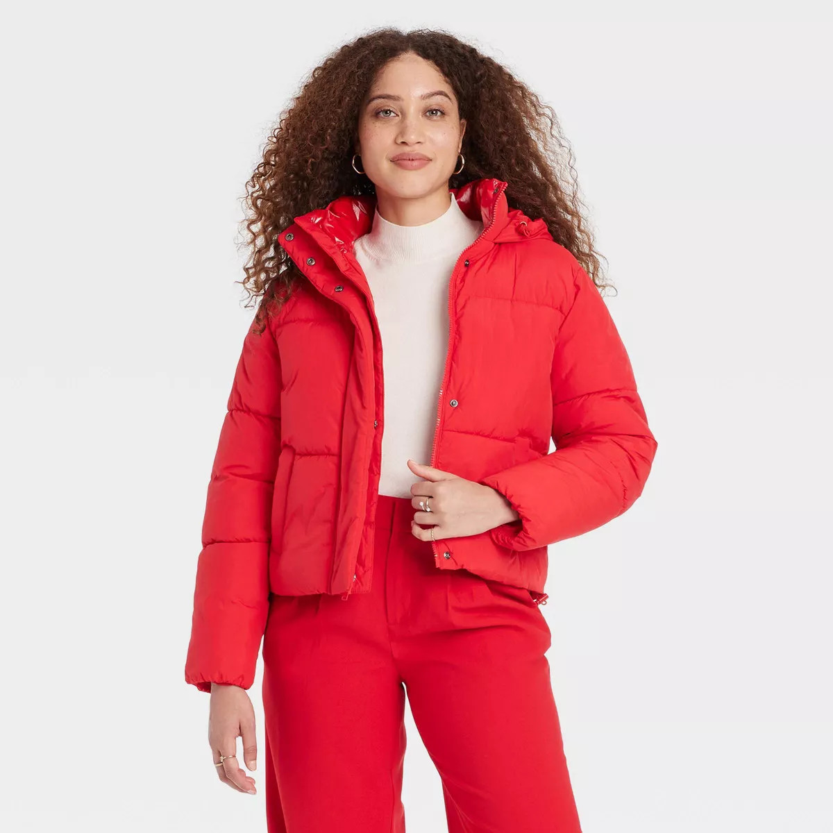 Women's Nylon Puffer Jacket - A New Day™ | Target