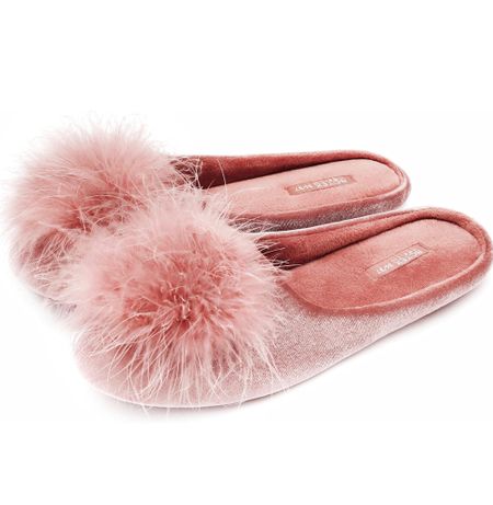 Fuzzy slippers that add a little fun to your pajamas or work-from-home look! I bought size 11-12. 

#LTKshoecrush #LTKcurves #LTKfit