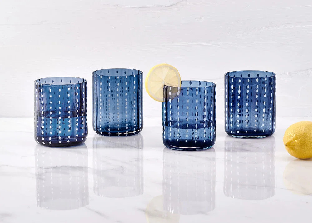 Darbie Angell Dappled Clouds Double Highball Glasses (Set of 4) | Wayfair North America