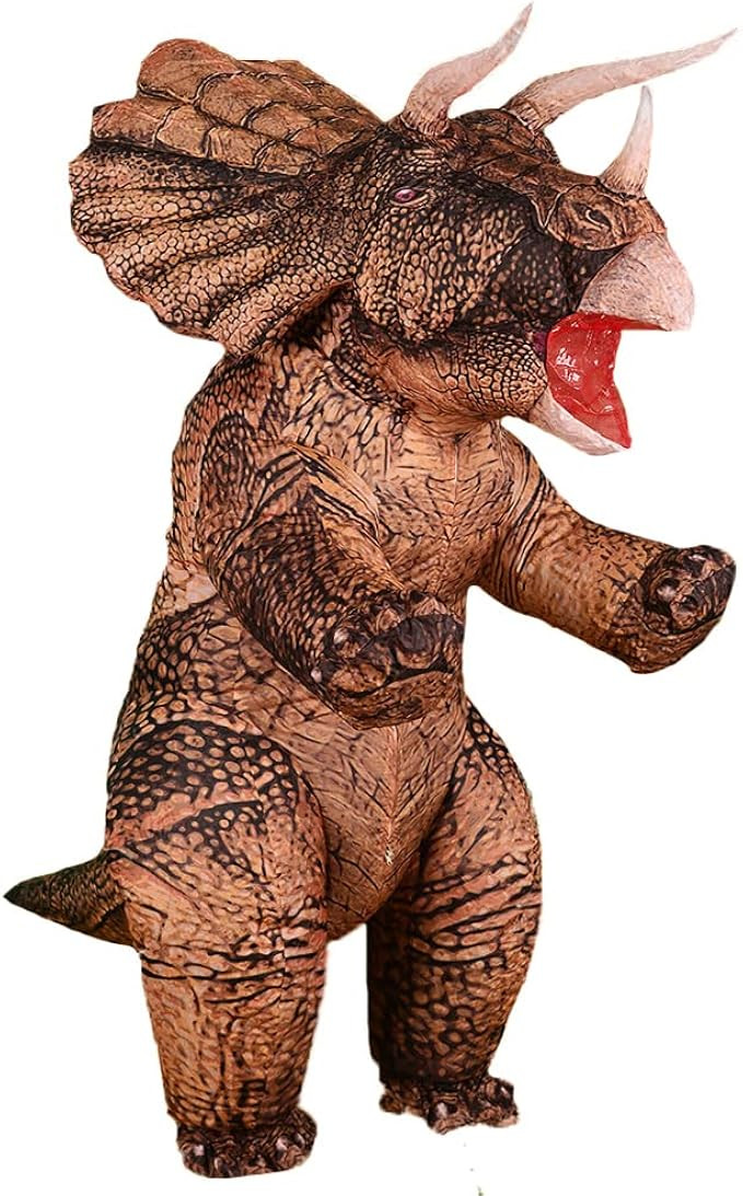 JASHKE Triceratops Inflatable Costume Dinosaur Costume Inflatable Halloween Costumes Fancy Dress ... | Amazon (US)