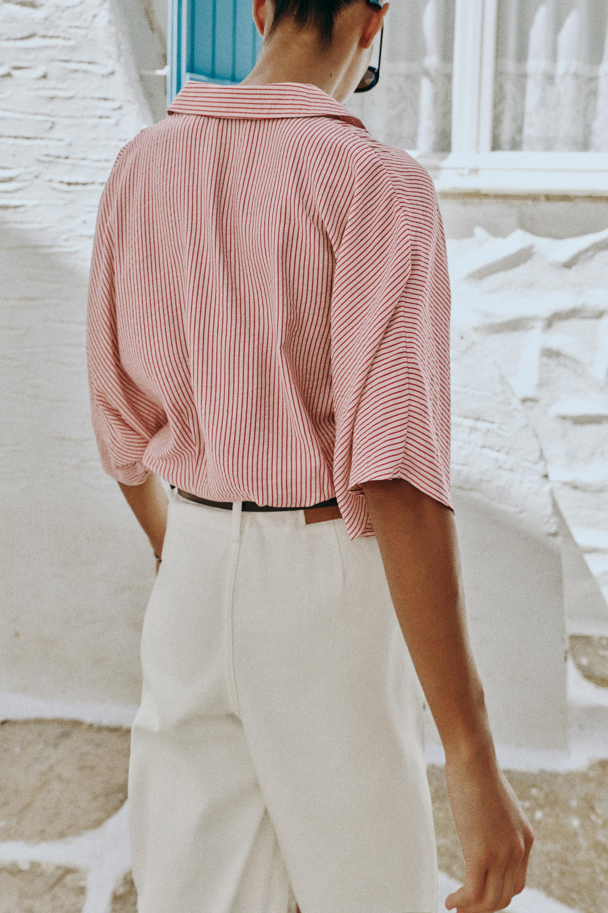 KNOTTED STRIPED SHIRT | Zara US