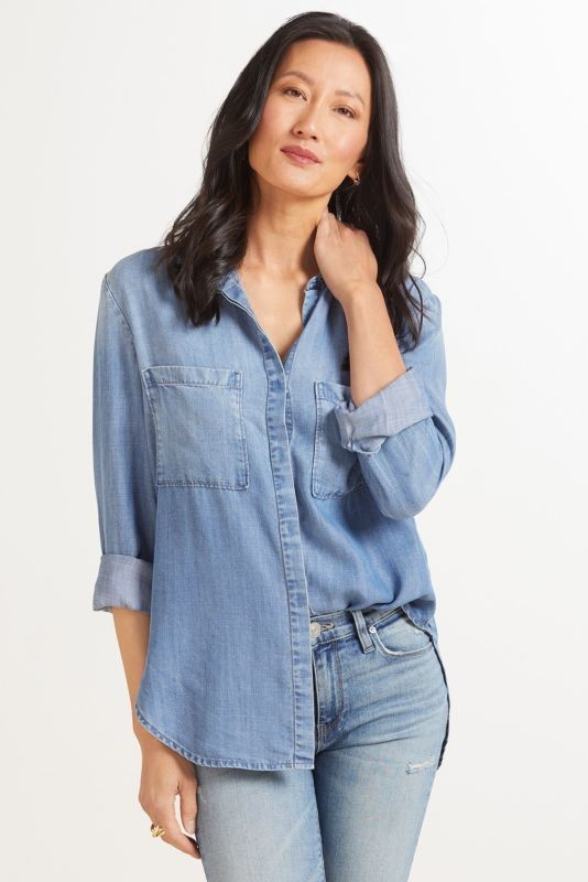 Cloth And Stone  Denim Shirttail Button Down | Evereve