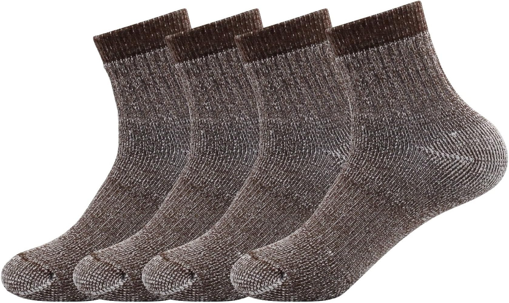 Caudblor Men's Merino Wool Hiking Socks-Thermal Warm Crew Winter Ankle Socks for Trekking,Cycling... | Amazon (US)