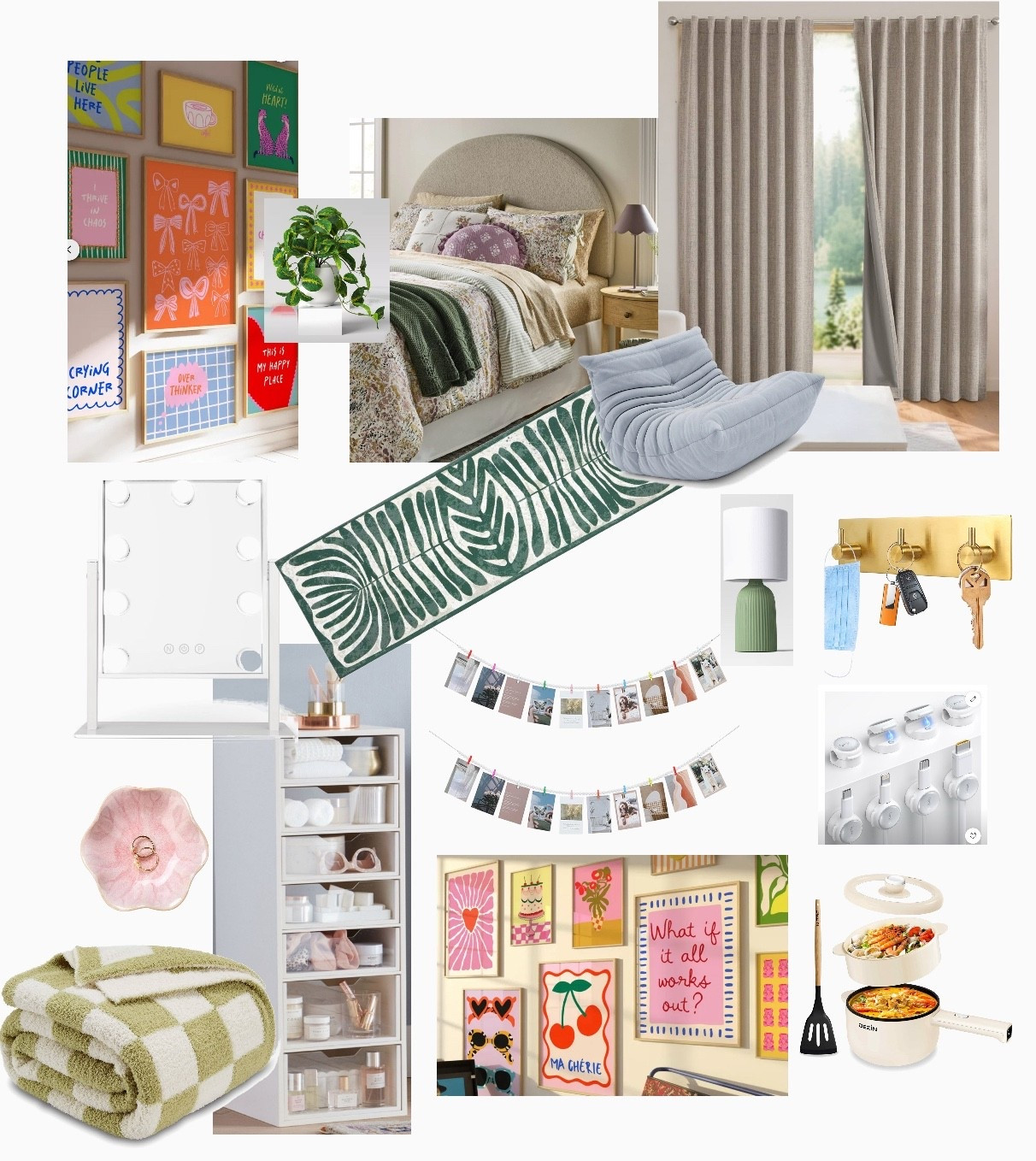 Funky dorm decor - colorful/eclectic/fun



 #school #decor #homedesign #dorm #college #girl #eclectic 

#LTKHome #LTKKids #LTKFindsUnder100