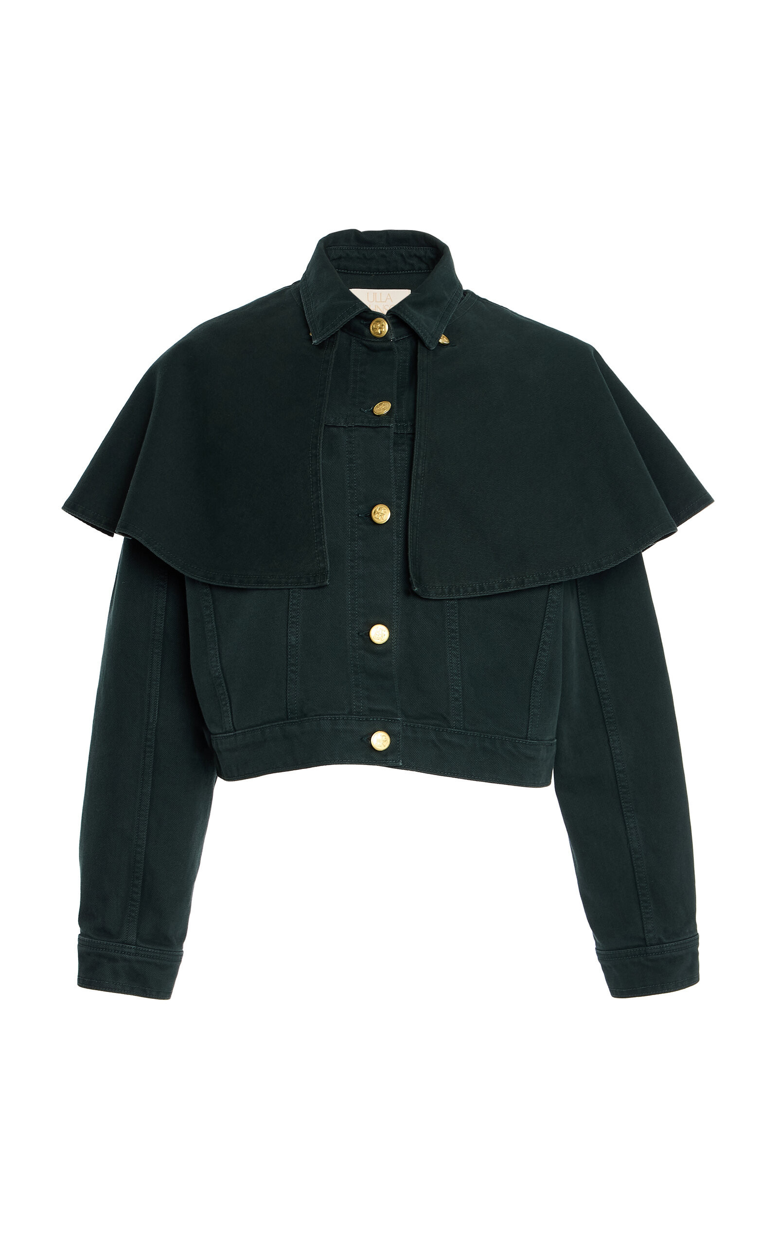 Ulla Johnson - The Agata Denim Cotton Cape Jacket - Dark Green - M - Moda Operandi | Moda Operandi (Global)