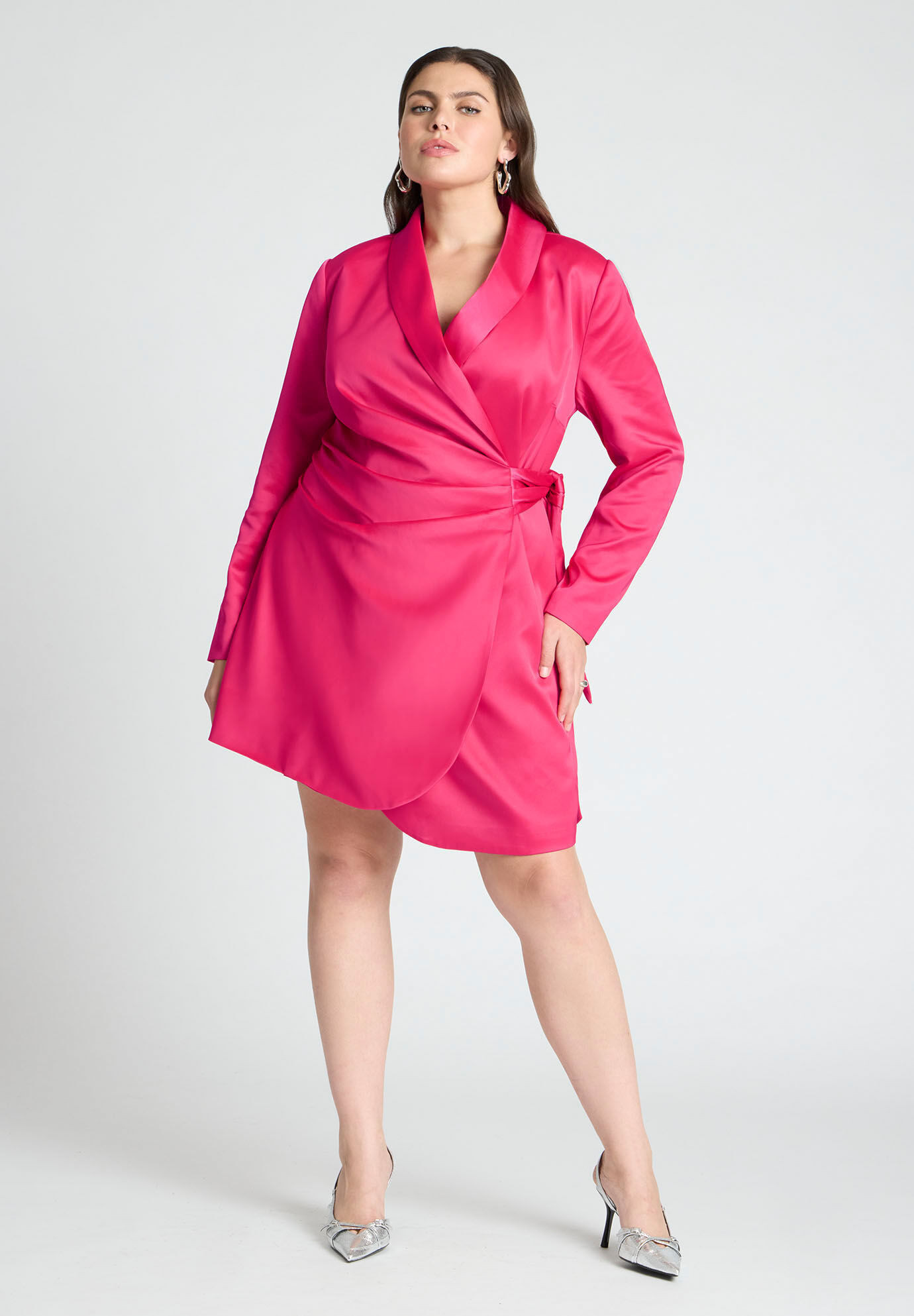 Tie Detail Blazer Mini Dress | Eloquii