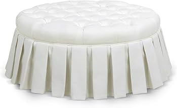 Jennifer Taylor Home Lucia Cocktail Ottoman, Antique White | Amazon (US)