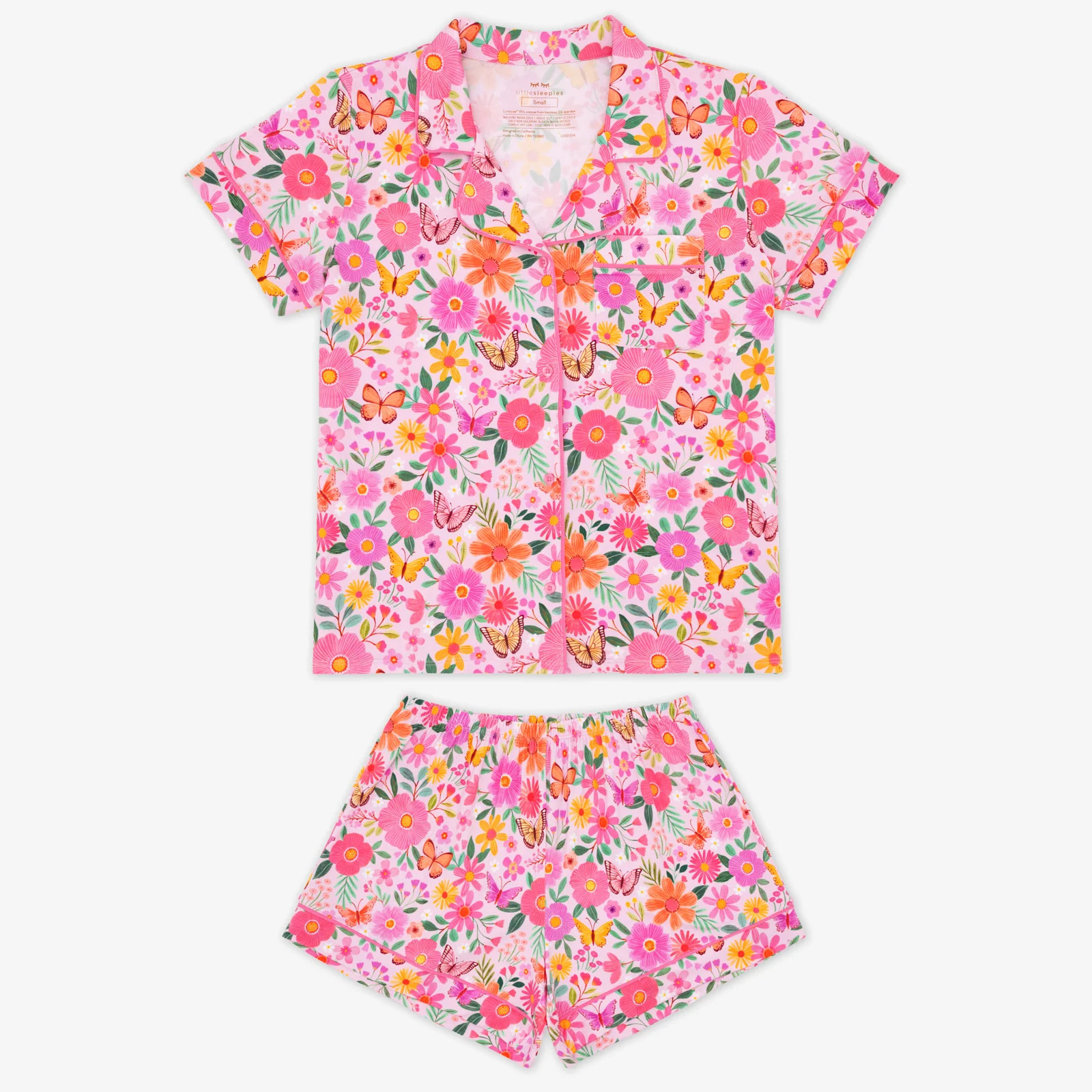 Butterfly Blooms Women's Short Sleeve & Shorts Pajama Set | Little Sleepies