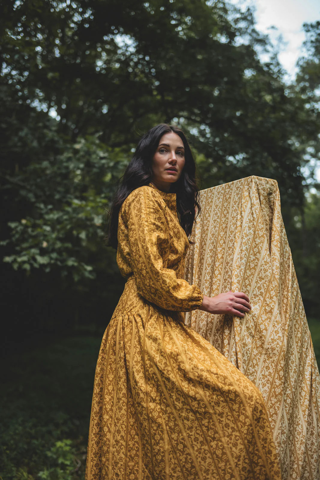 Bryce Top in Gold Melograno Stripe | Parterre