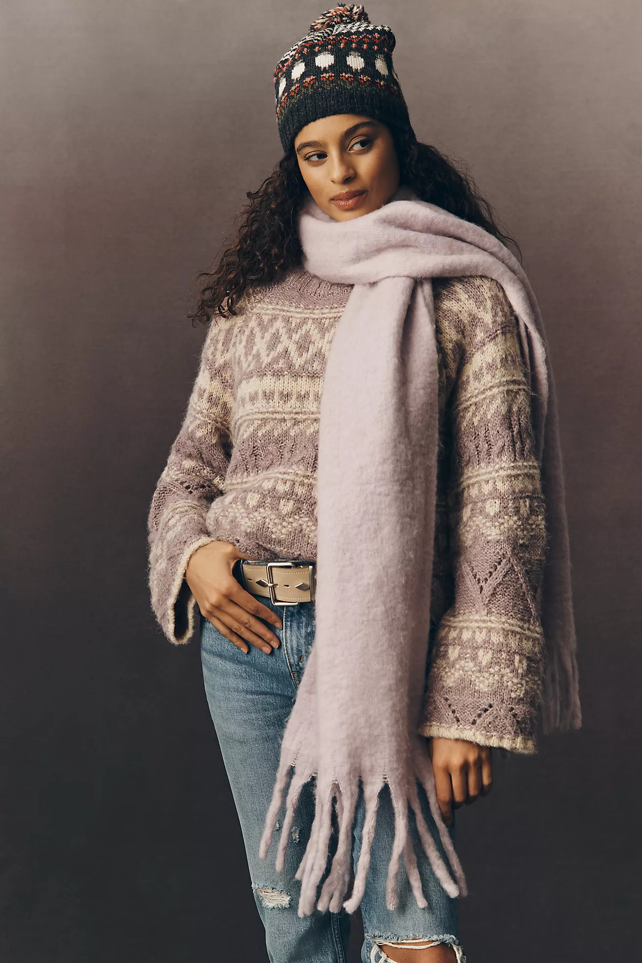 French Knot Wool Pom-Pom Beanie | Anthropologie (US)