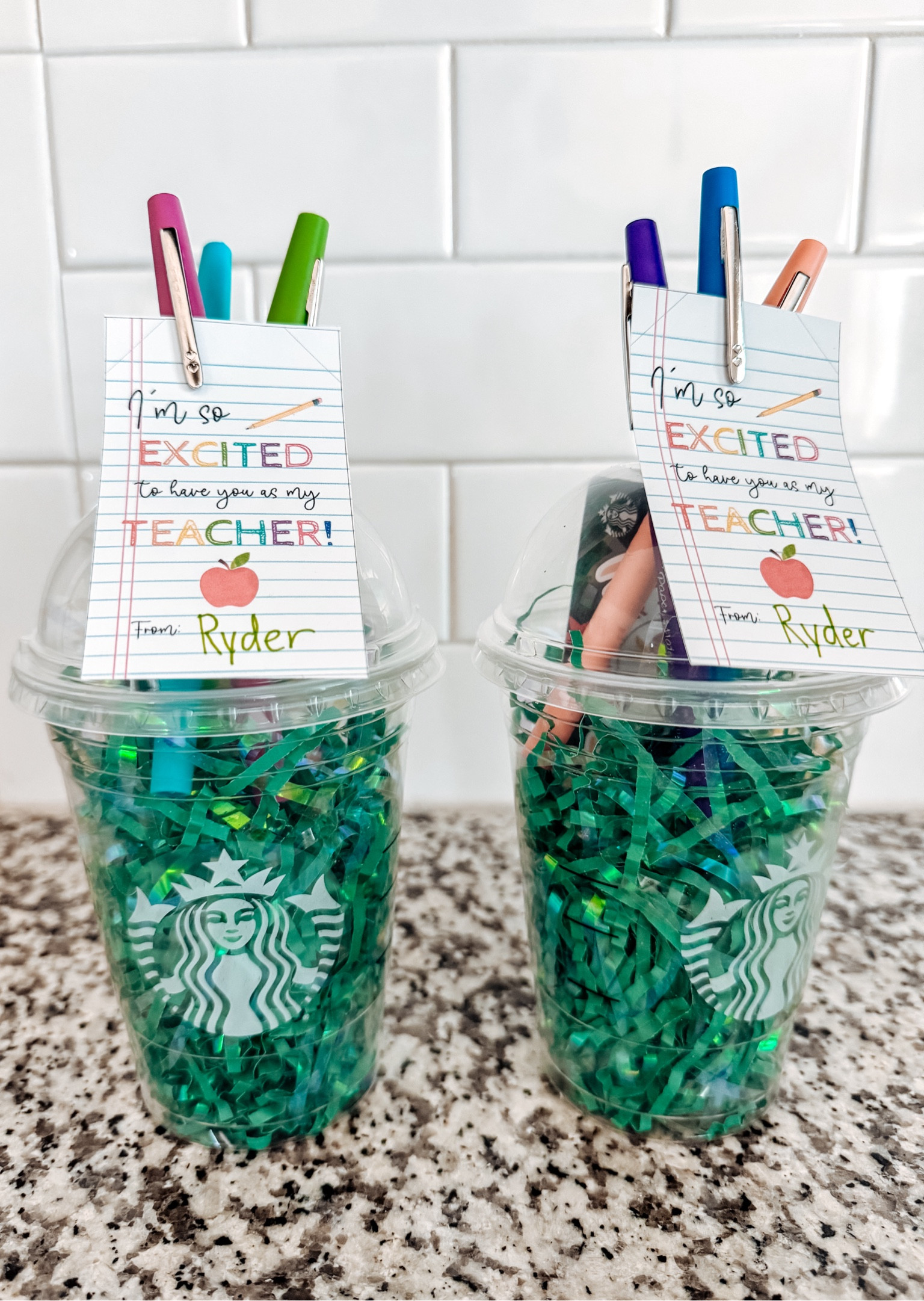 Meet the teacher, but make it easy and affordable ❤️ Flair pens, Starbucks gift-card, and an empty Starbucks cup to make it cuter 📝 

#LTKSeasonal #LTKFamily #LTKBacktoSchool