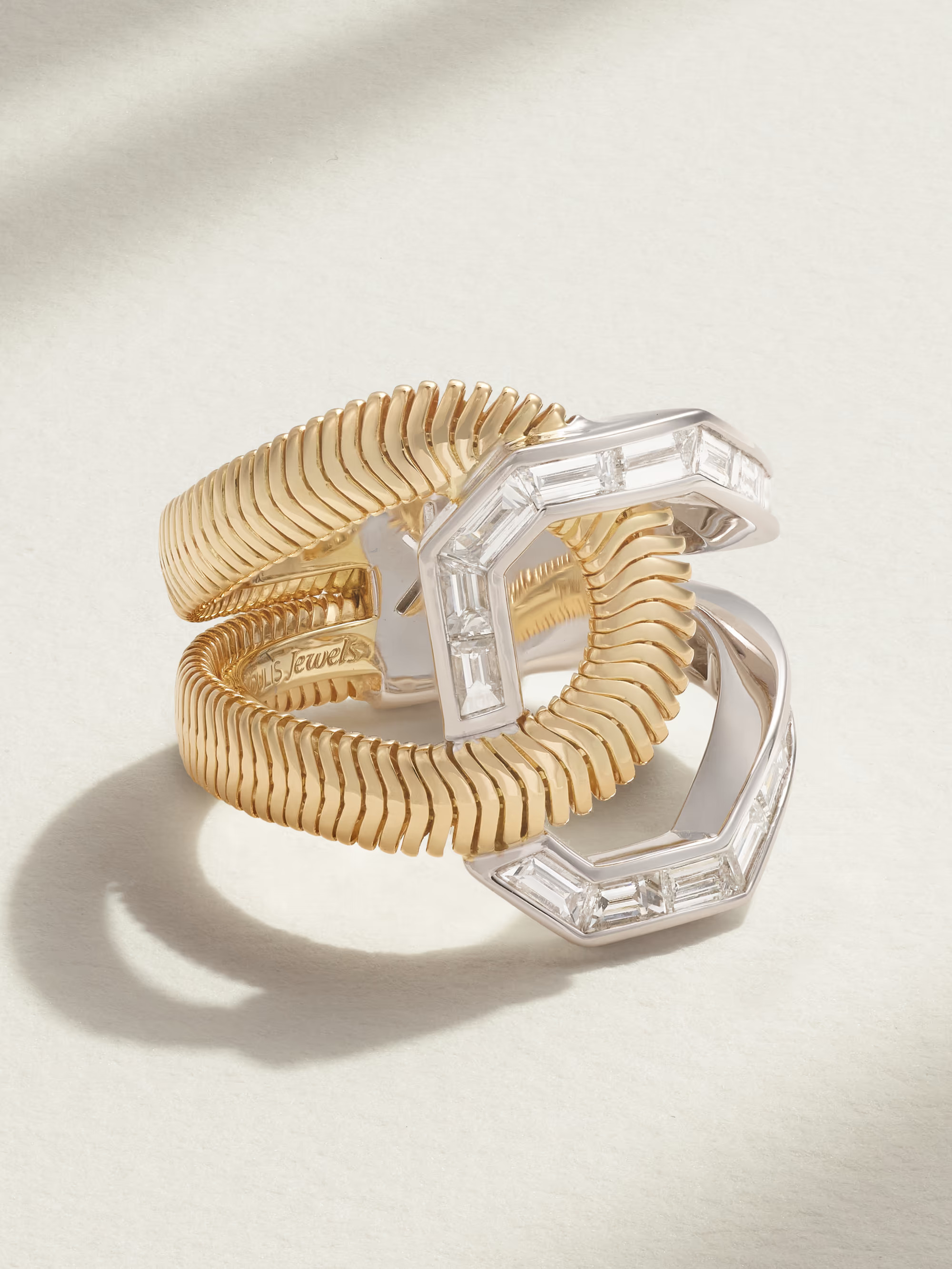 Feelings 18-karat yellow and white gold diamond ring | NET-A-PORTER (UK & EU)