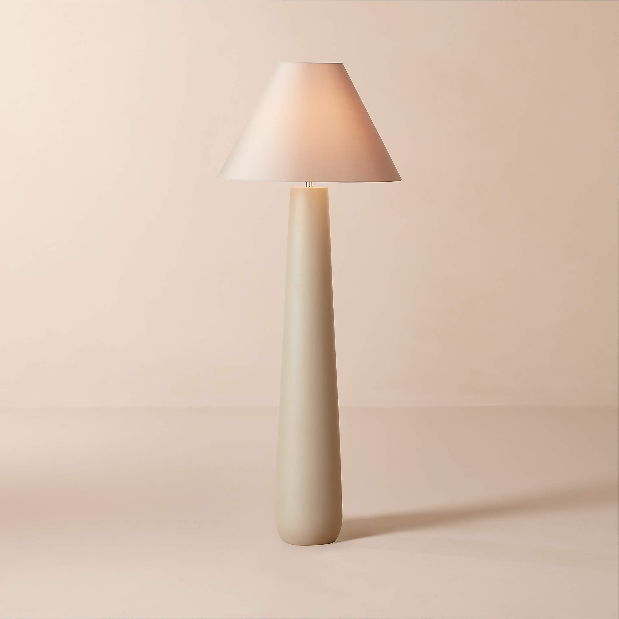 Polar Grey Cement Floor Lamp + Reviews | CB2 | CB2