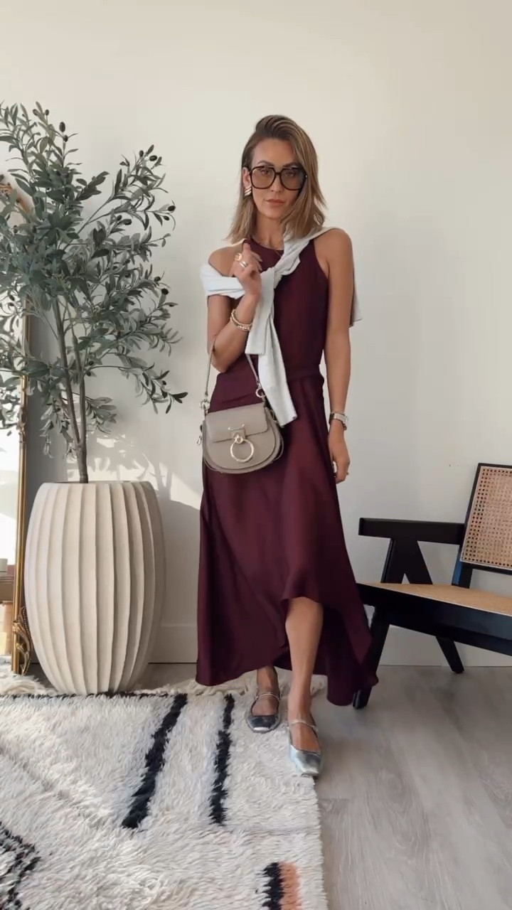 How to style this maroon dress in many different ways! Wearing a UK size 6- linked similars too:)

#LTKStyleTip #LTKSeasonal #LTKWorkwear