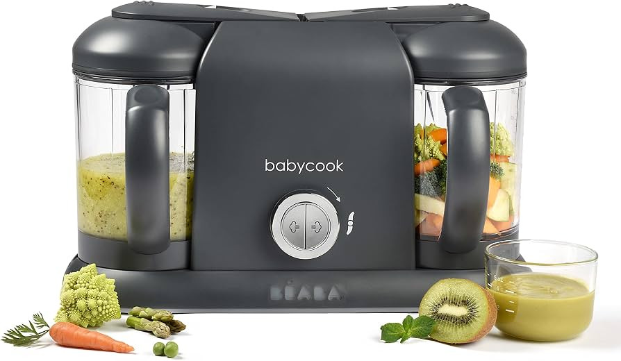 BEABA Babycook Duo 4 in 1 Baby Food Maker, Puree Steamer and Blender for Purees, Grinder with Aut... | Amazon (US)