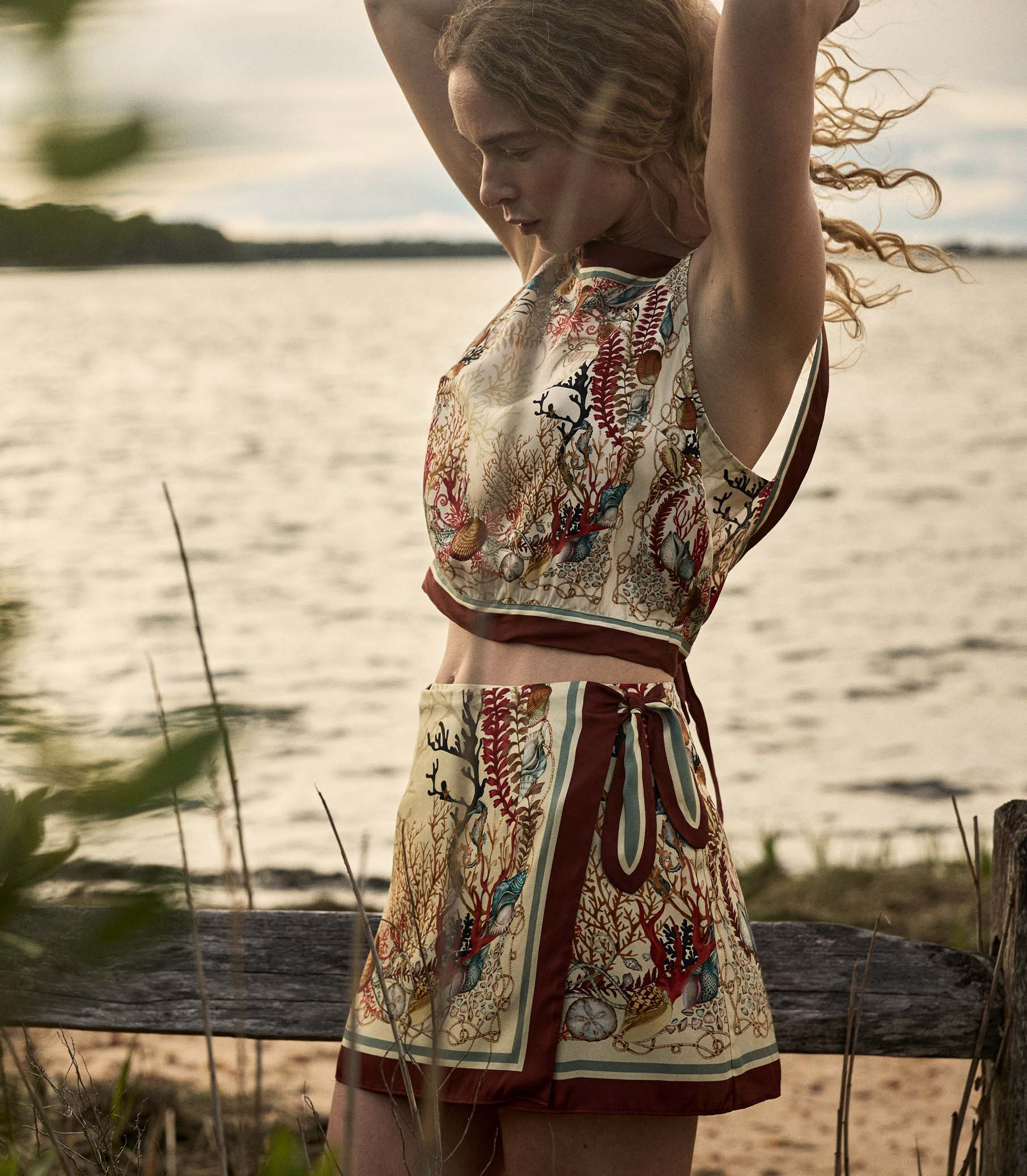 Lina Skirt - Coquillages Des Biarritz | DÔEN | DOEN