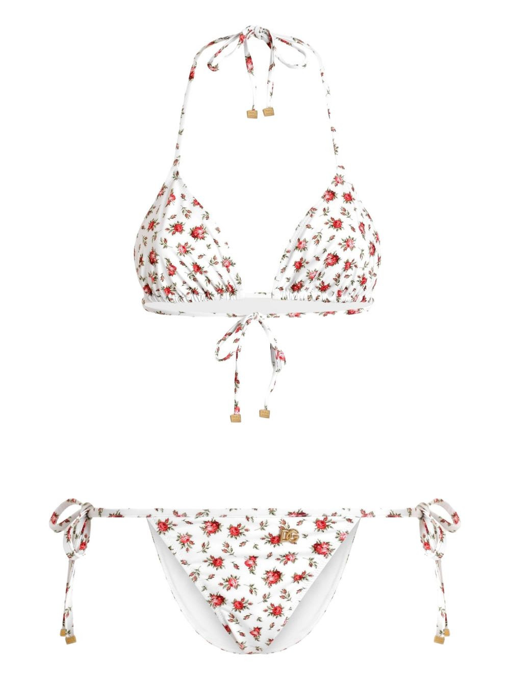 Dolce & Gabbana Roses Print Bikini Set | Italist.com US