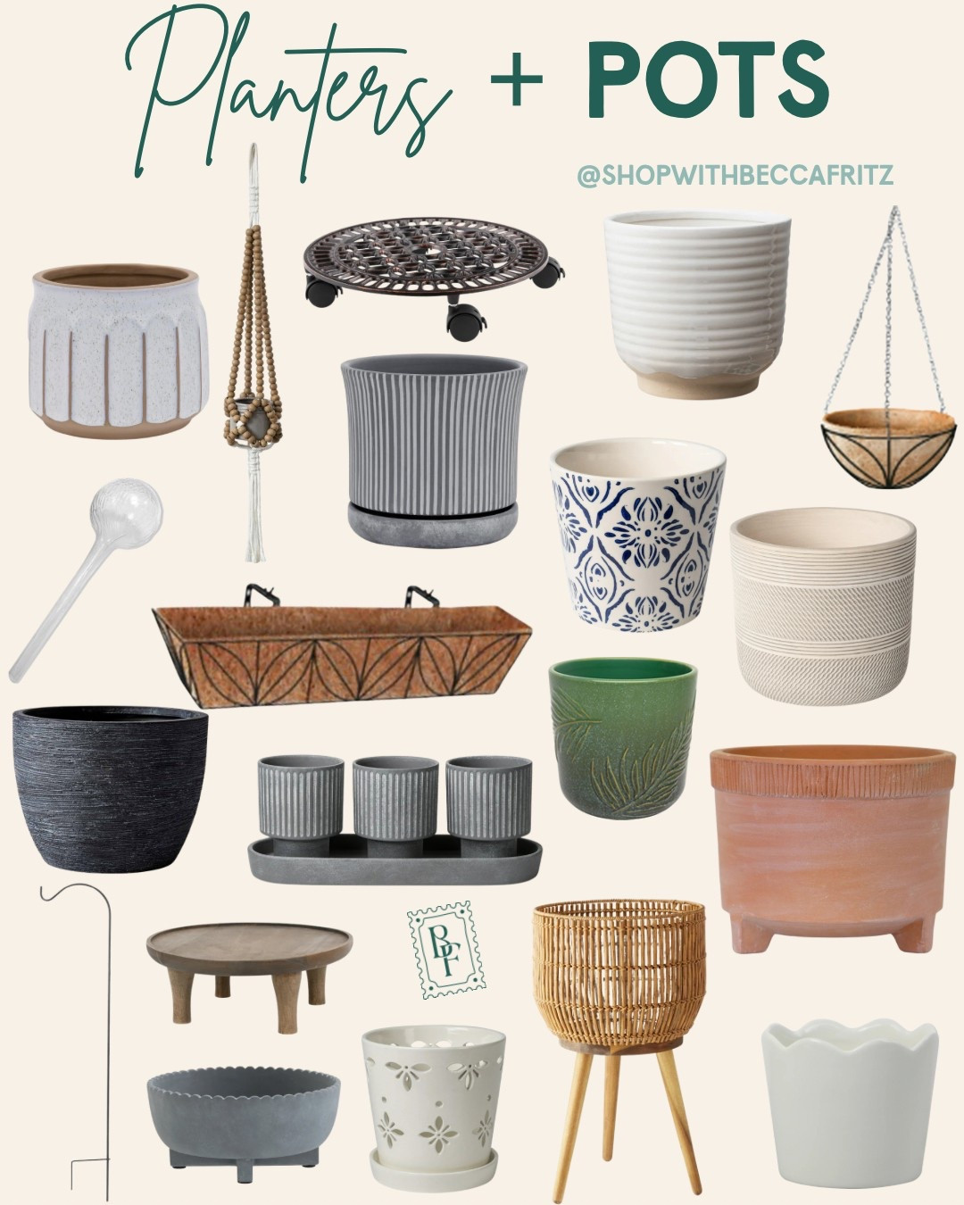 Your plants called… they want a spring refresh!
I rounded up the cutest new planters + pots—from scalloped edges and woven stands to modern neutrals and hanging beauties.

Whether you’re styling a sunny windowsill, porch, or patio, there’s something here for every plant parent.
BONUS: many are super budget-friendly and ship free!

Snag your faves below
⬇️⬇️
@shopwithbeccafritz #garden #flowers

Which one’s going in your cart? I’m obsessed with that wicker stand!

#LTKSeasonal #LTKHome #LTKSaleAlert