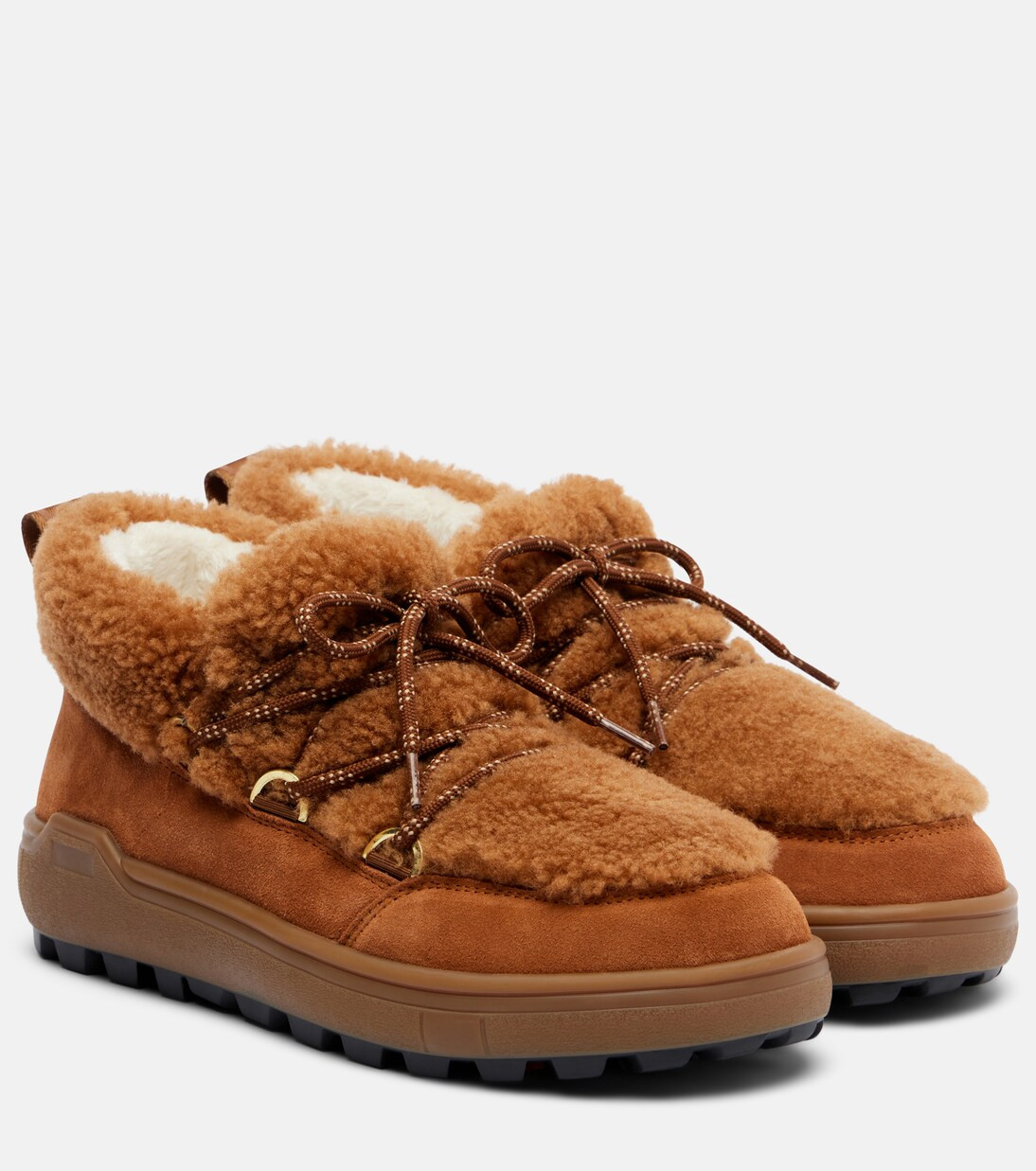 Chamonix shearling-trimmed suede ankle boots | Mytheresa (US/CA)