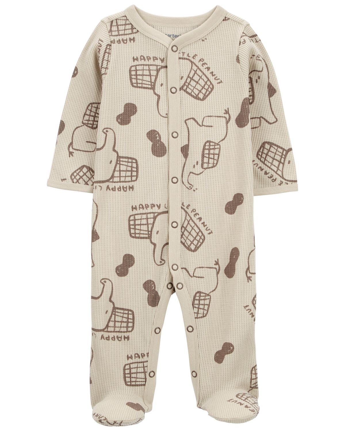 Baby Elephant Snap-Up Thermal Sleep & Play Pajamas | Carter's