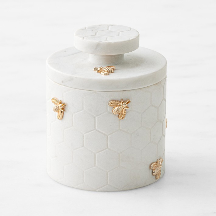 Williams Sonoma Honeycomb Marble Butter Keeper | Williams-Sonoma