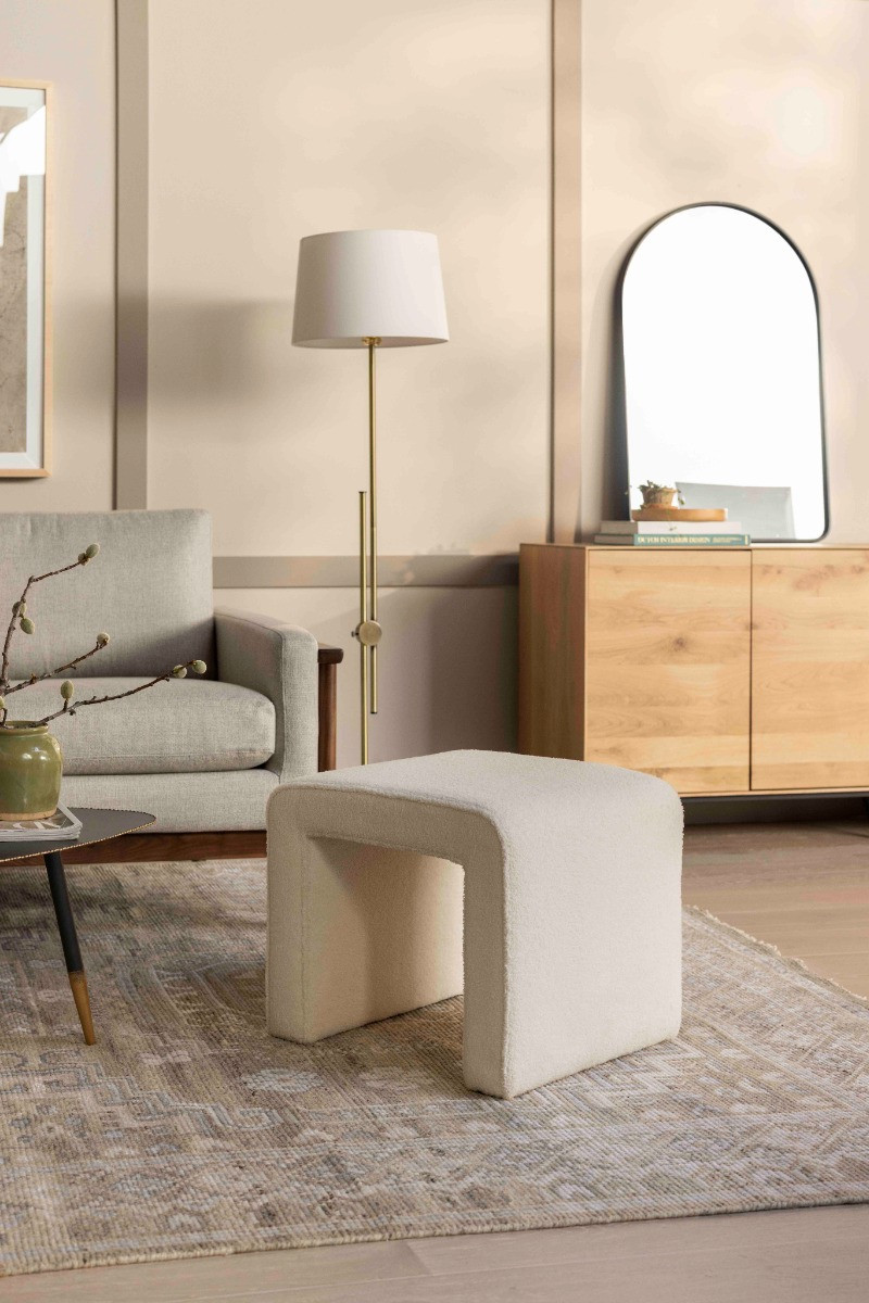 Rowan Fully Upholstered Stool Ottoman | Interior Define