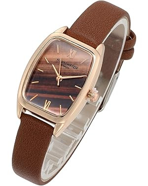 Top Plaza Womens Ladies Fashion Leather Wrist Watch Rectangle Elegant Simple Dial Analog Quartz D... | Amazon (US)