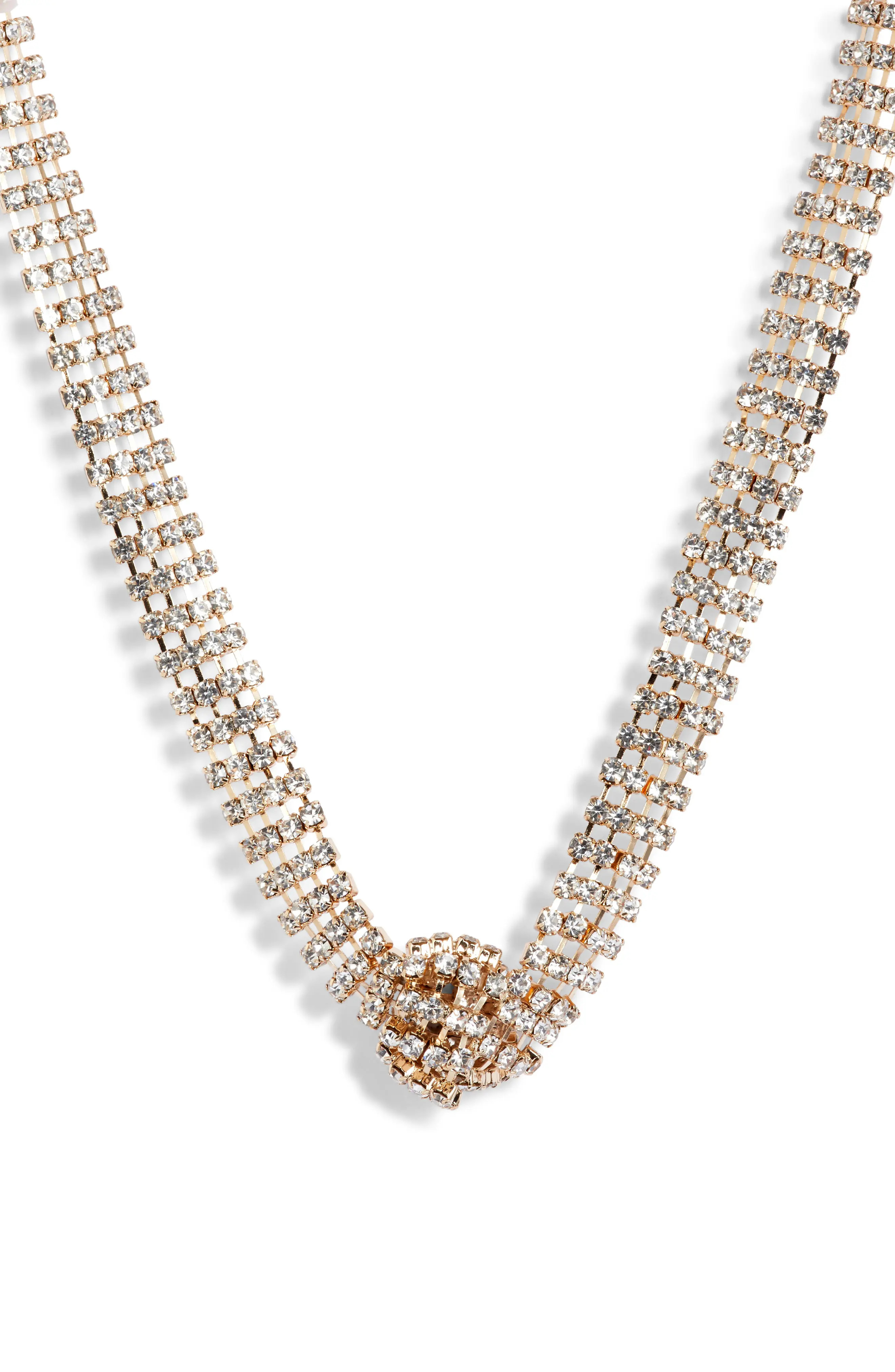 Something Navy Knotted Crystal Collar Necklace (Nordstrom Exclusive) | Nordstrom