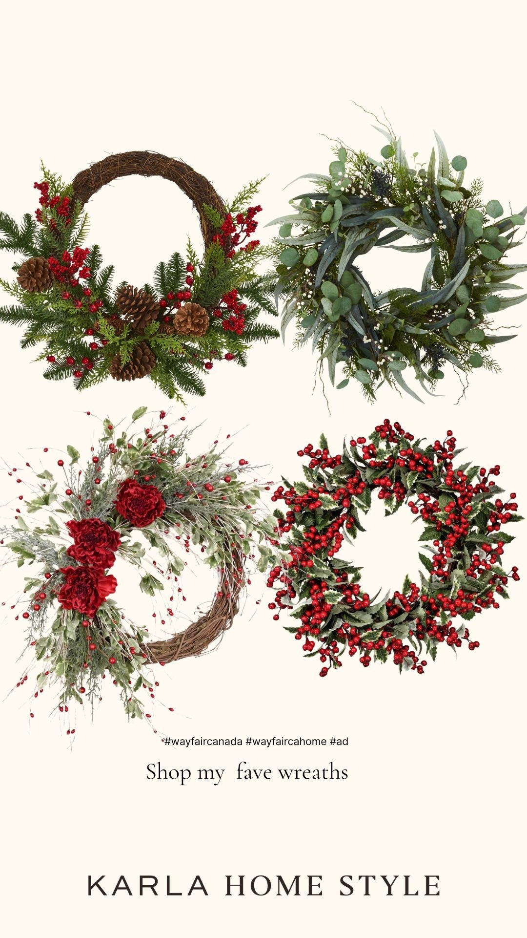 Shop my favourite wreaths! #ad #wayfaircanada #wayfaircahome @wayfaircanada
