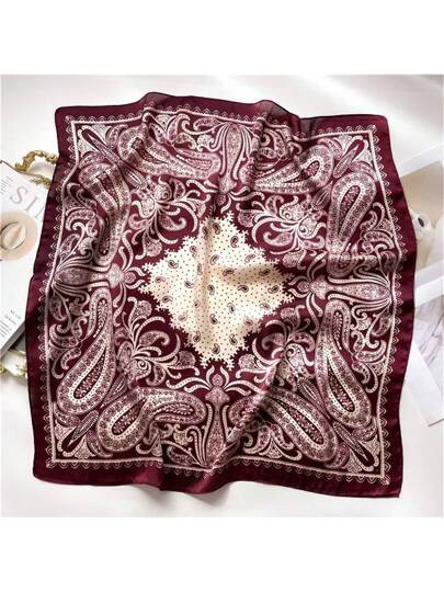 1pc Bandana Style Ladies' Geometrical Printed Scarf With Multiple Usage, Suitable For Daily Wear Bandana,Hair Band,Head Band Ideal For Dressing Up Your Look | SHEIN