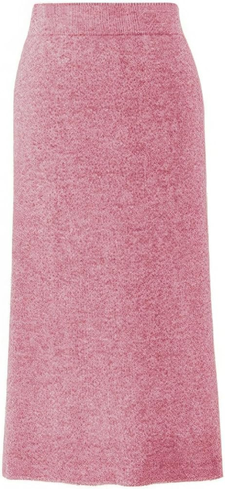 ebossy Women's Winter Warm High Waist Side Slit Wool Blend Long Skirts Rib Knit Stretchy Bodycon ... | Amazon (US)