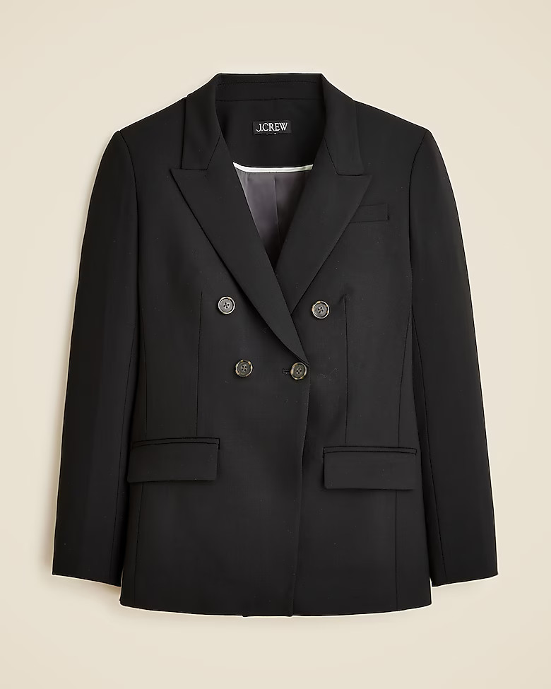 Double-breasted blazer in Italian stretch merino wool blend | J. Crew US