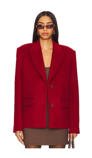 x Emily Gemma Micah Blazer in Red | Revolve Clothing (Global)