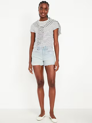 High-Waisted OG Jean Cut-Off Shorts -- 3-inch inseam | Old Navy (US)