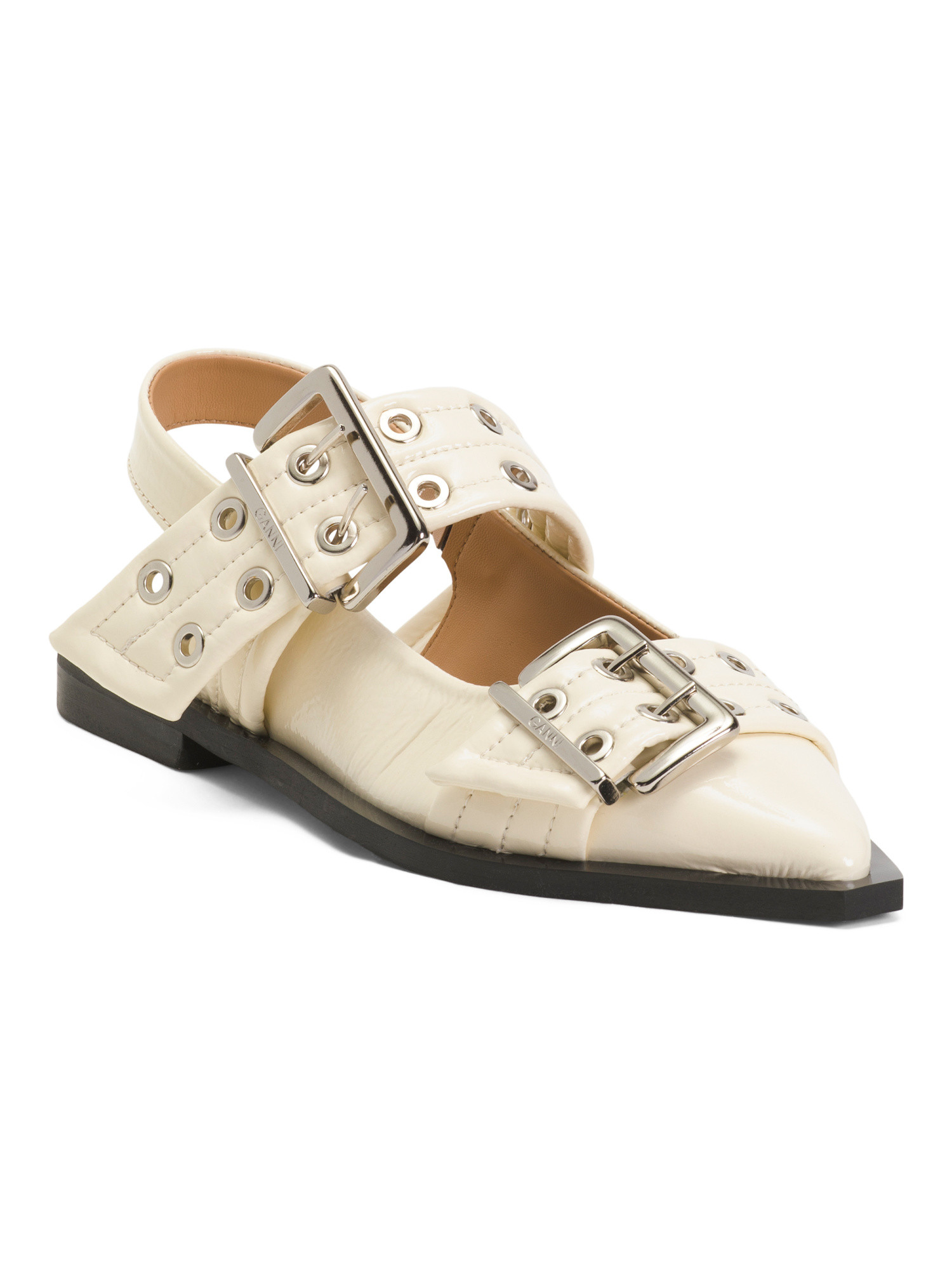 Made In Portugal Feminine Buckle Ballerina Flats | TJ Maxx