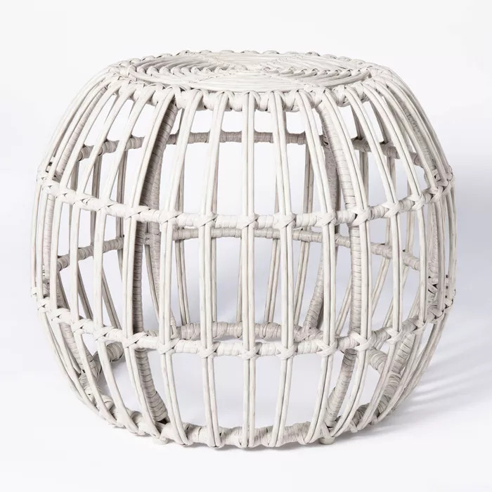 Faux Rattan Patio Ottoman - Threshold™ designed with Studio McGee | Target
