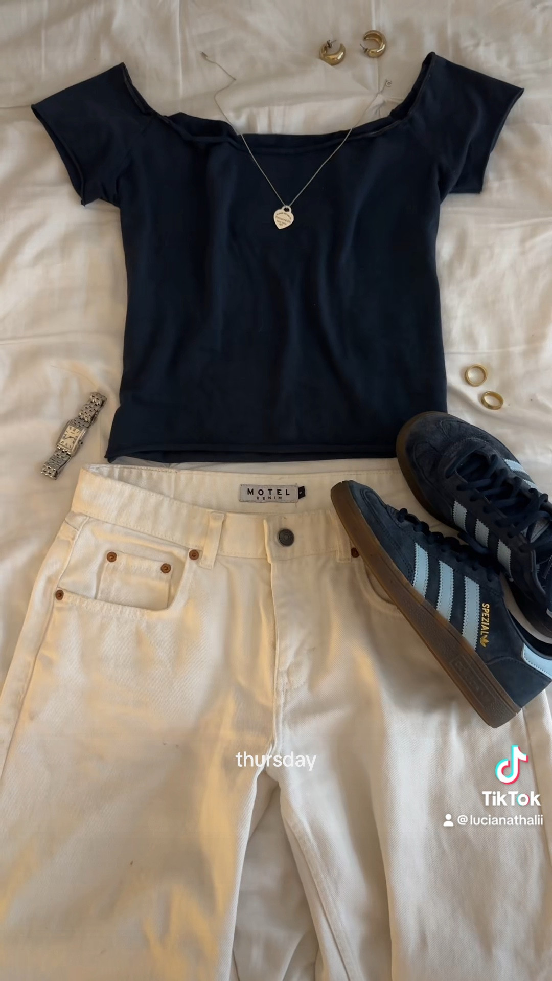 school outfits 🤍

If just the size is listed, it means the exact item is linked below :)

Monday:
Top- one size
Jeans- vintage Levi’s from Depop (linked similar)
Shoes- size w6

Tuesday:
Top - one size
Jeans- vintage Levi’s from Depop (linked similar)
Shoes- size 36 

Wednesday:
Top- one size
Jeans- motel rocks parallel jeans in vintage blue, size W26 L30 (linked similar)
Shoes - men’s 4.5

Thursday: 
Top- Brandy Bonnie crop top, one size (linked the same style in a different color since navy wasn’t on the website!)
Jeans- motel rocks parallel low rise jeans, size W31 L32 (linked similar)
Shoes- men’s 4.5

Friday:
Sweater - size xs
Jeans - vintage Levi’s from Depop (linked similar)
Shoes -  size 36 