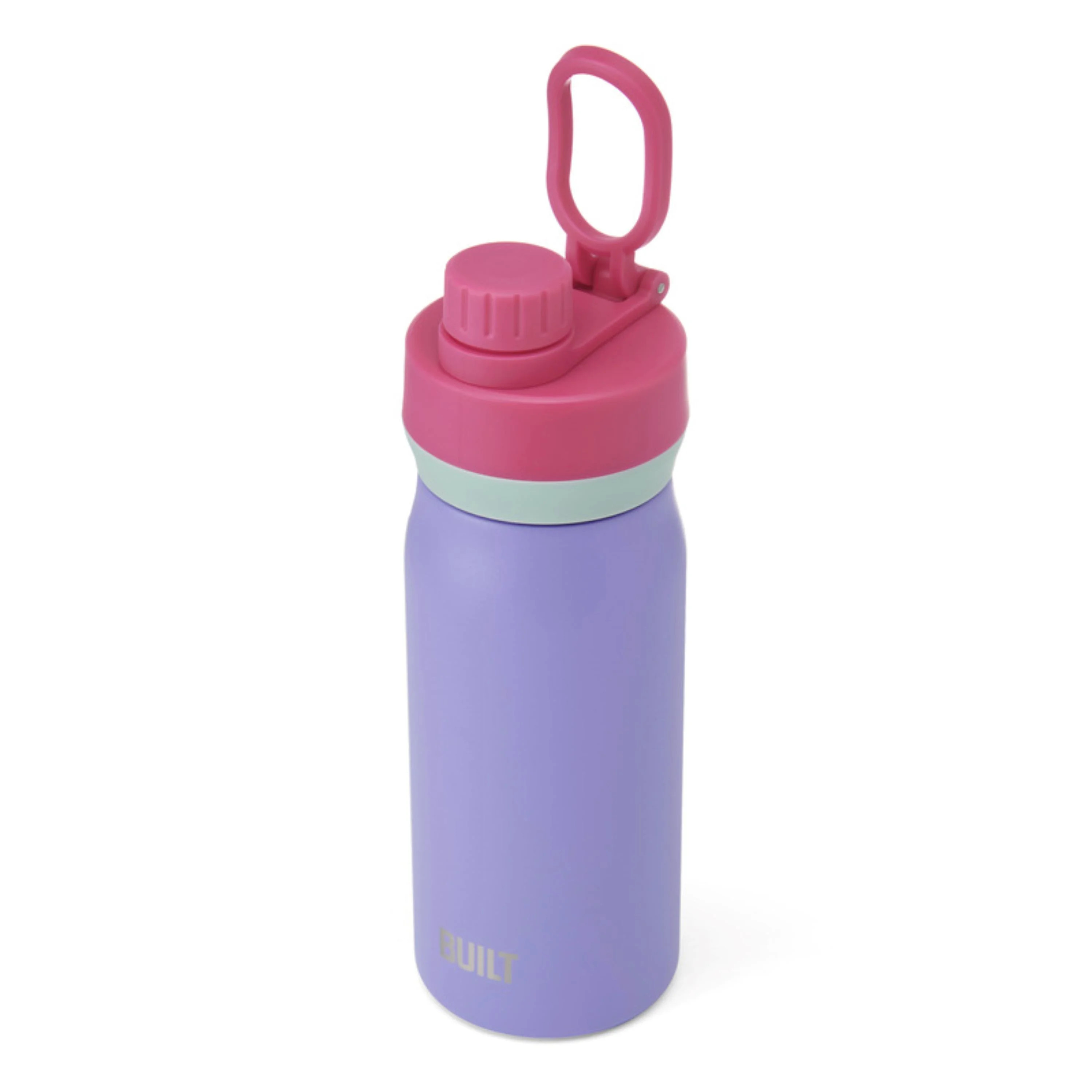 Built Cascade 16oz Stainless Steel Insulated Kid's Water Bottle Leak-Proof Chug Lid Purple | Walmart (US)
