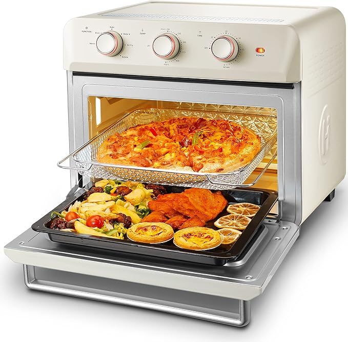 Hauswirt 26.5Qt Countertop Convection Oven, XL Air Fryer 12-Slice Toaster Reheat Bake Rotisserie ... | Amazon (US)