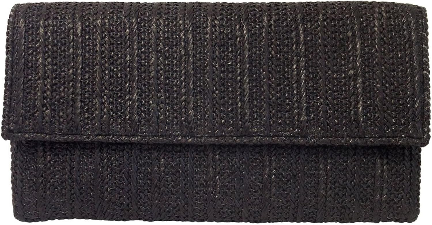 JNB Natural Straw Flat Clutch | Amazon (US)